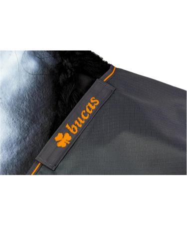 Marengos by Bucas Stay-Dry 1200d Irish Turnout | Waterproof & Breathable Rain Blanket | Gray/Orange | 165cm - Buy Online on SooperMarket.com