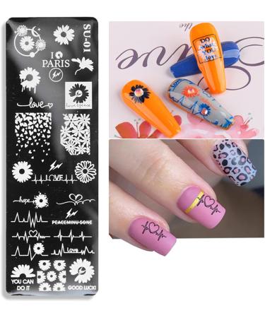 Sanwood Nail Stamps for Stunning Nail Art | Stainless Steel Manicure Tool Set for Women | Perfect Human Facial Pattern Templates - Buy Online on SooperMarket.com