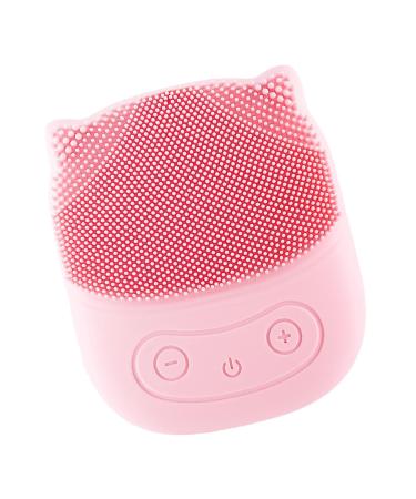 Face Wash Scrubber Penguin Shape Vibrating Face Brush - Waterproof Skin Care Face Brushes Electric Face Brush for Women and Men Pink