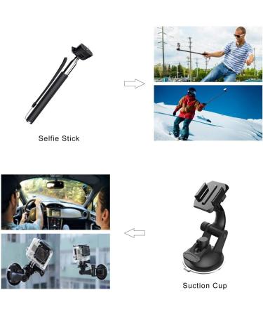 Kuptone 65-in-1 Action Camera Accessories Kit for GoPro, Insta360, AKASO, DJI - Hero 11, 10, 9, 8, 7, 6, 5, 4 - Complete Bundle - Buy Online on SooperMarket.com