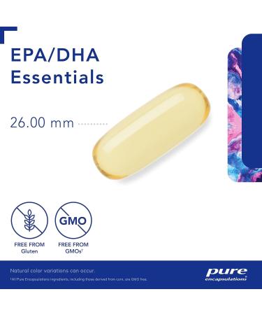 Pure Encapsulations EPA/DHA Essentials - Fish Oil Concentrate Supplement to Support Cardiovascular Health - Premium EPA & DHA Supplement with Omega 3 - 180 Softgel Capsules - Buy Online on SooperMarket.com