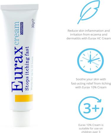 Eurax Itch Relief Cream 30g | Rapid & Long-lasting Relief for Itchy Dermatitis, Eczema, Allergic Rashes & More - Buy Online on SooperMarket.com