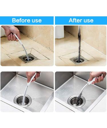 Universal Pipe Dredging Sink Cleaning Brush Spiral Nylon Bristles Free to bend Easy to use Strong and Durable Easy to Clean Reusable - Buy Online on SooperMarket.com