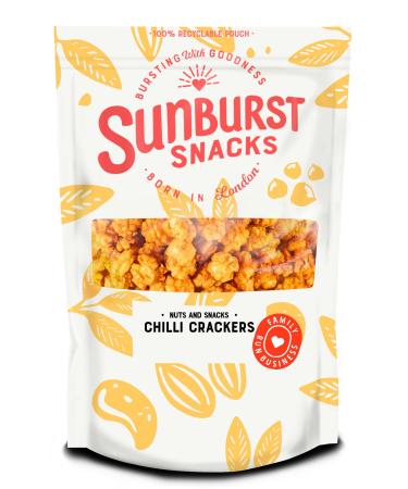 Sunburst Sweet & Spicy Rice Chilli Crackers Crispy Snack GMO Free Recyclable & Resealable Pouch 500g Chilli Rice Crackers