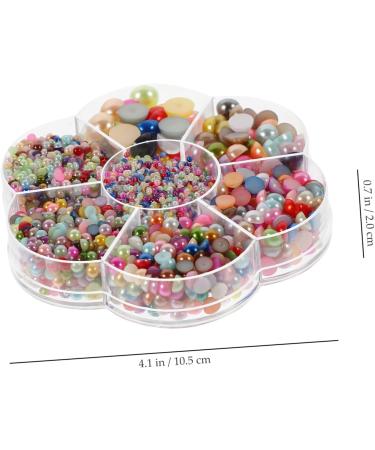 ibasenice 5 Boxes Clothing & Accessories Diy Charms Nail Diy Flatback Pearl Charm Manicure Decor Headdress Pearl Diy Headdress Decoration Half Round Pearl for Crafts Abs Boxed - Buy Online on SooperMarket.com