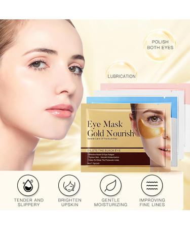  32 Pair 4 Flavors VEROA Under Eye Patches Set - Reduce Puffy Eye Bags Fine Lines Skincare Collagen Eye Patches Moisturizing Hydrating Brightening Hypoallergenic - Vegan Gold Eye Mask 4 Flavour - Buy Online on SooperMarket.com
