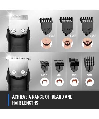 ERADREAM Beard Trimmer for Men - Professional Electric Hair Trimmer Kit - Waterproof & USB Rechargeable - Blue - Buy Online on SooperMarket.com
