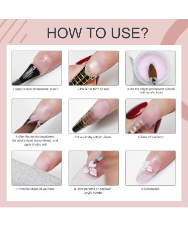 28g Acrylic Nail French Manicure Powder Set - White, Clear, Black, Nude | HJ-NAP016 (No.16) - Buy Online on SooperMarket.com