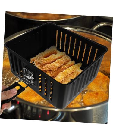 Toddmomy 2 Pcs Square Baking Basket Air Fryer Mesh Basket Wire Mesh Fry Basket Chip Frying Metal Baskets Fried Food Basket Air Fry Basket Snack Basket Electric Storage Basket Carbon Steel 38X22.8CMx2pcs Blackx2pcs - Buy Online on SooperMarket.com