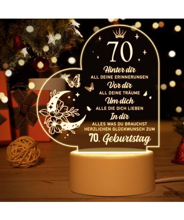 70th birthday woman man gifts for 70th birthday - acrylic night light gifts decoration 1953 70th birthday for father mother friends husband wife 70th birthday gift ideas