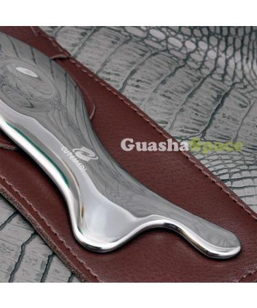 GuashaSpace Medical Grade Stainless Steel Soft Tissue Physical Therapy Chiropractic Sports injuries Therapy Gua Sha Tool Guasha Scraping Tool (ST015 Type) - Buy Online on SooperMarket.com