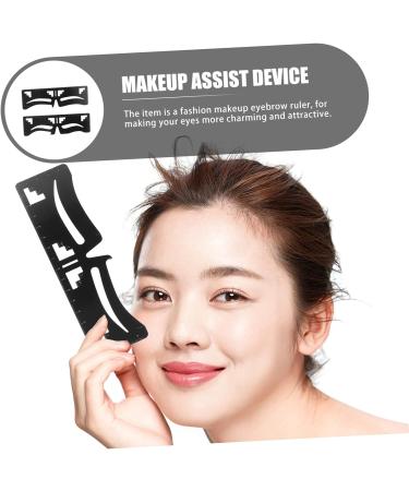 Mikinona 2pcs Eyebrow Ruler Microblading Ruler Stencil Mini Eyebrow Drawing Ruler Designer Eyebrow Trimming - Buy Online on SooperMarket.com