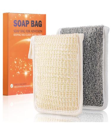 Exfoliating Soap Storage Bag - Bath and Shower Soap Bag for Smooth and Clean Skin - Fits Standard Size Soap Bars - Keep Your Skin Refreshed and Hydrated