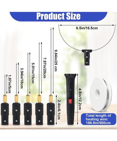 Hot Wire Foam Cutter Kit with Temperature Controller - Electric Cutting Machine for Art Craft EVA Foam Carving (Black) - Buy Online on SooperMarket.com