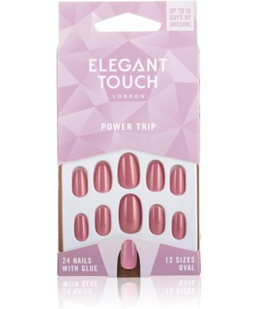 Elegant Touch Colour False Nails Steel the Night Oval Shape (previously known as After Dark) 24 Nails with Glue included & Colour Nails - Power Trip - Shimmer Dusky Rose - Oval Shape Variety Pack + Shimmer Dusky Rose - Buy Online on SooperMarket.com