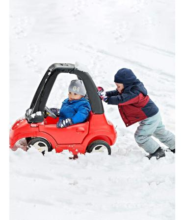 SATINIOR 2 Pairs Kids Waterproof Ski Mittens - Rose Red & Gray - 5-10 Years - Buy Online on SooperMarket.com