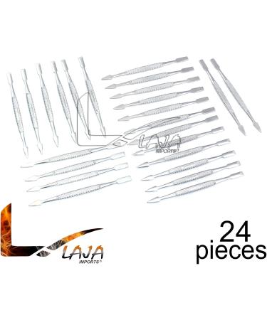 LAJA IMPORTS SET OF 24 PROFESSIONAL NAIL CUTICLE PUSHER STAINLESS STEEL FOR MANICURE AND PEDICURE - Buy Online on SooperMarket.com