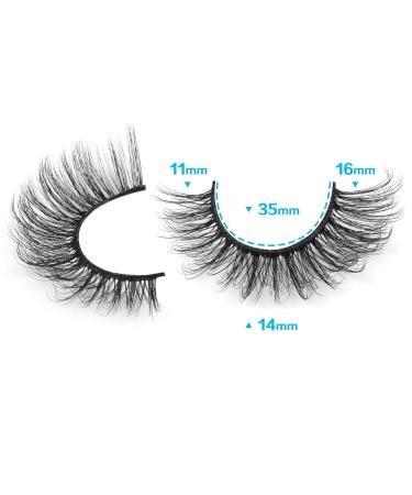 Buy 10 Pairs Wispy Faux Mink Eyelashes - 3D Effect, Lightweight, Reusable | wiwoseo - Buy Online on SooperMarket.com