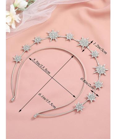 Formery Star Goddess Rhinestone Halo Crown Headband - Silver Hair Accessory for Women and Girls - Buy Online on SooperMarket.com
