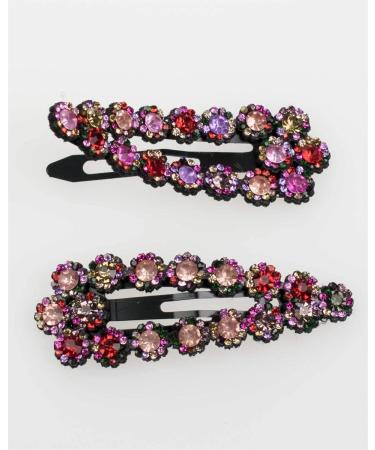 Sparkle Shiny Beautiful Diamante Rhinestone Triangular Shape Snap Hair Clips Wedding Bridal Accessories Multi - Buy Online on SooperMarket.com
