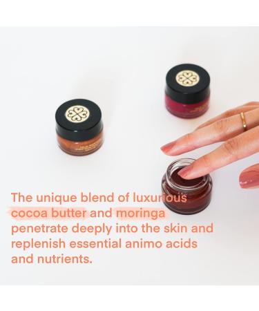 True Moringa Tinted Lip Balm - Organic Vegan Lip Gloss & Moisturizer - Pink Yarrow Cocoa Lip Whip - Natural Tinted Shimmer - 0.25 oz - Buy Online on SooperMarket.com