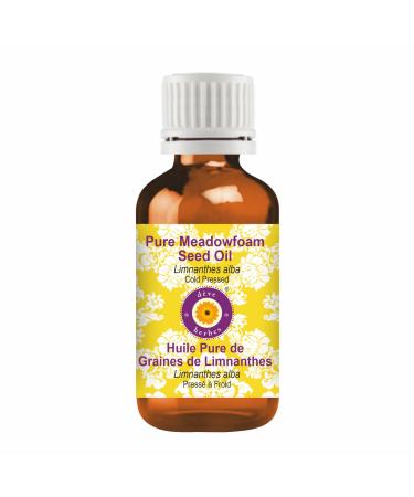 Deve Herbes Pure Meadowfoam Seed Oil (Limnanthes alba) Cold Pressed 30ml (1 oz)
