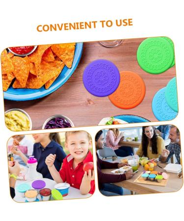 MAGICLULU 24 Pcs Sauce Cup Silicone Lid Dressing Cups Lids Dipping Cups Lids Silicone Covers for Bowls Silicone Cup Covers Spices Dipping Sauce Bowls Lids Fresh Cover Snack Silica Gel Child 6.3X6.3CMx4pcs Assorted Colorx4pcs - Buy Online on SooperMarket.com