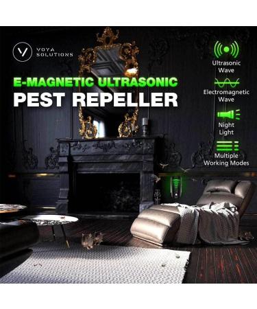 VoYa Solutions PRO Ultrasonic Pest Repeller Plug in - Electromagnetic Pest Control for Home & Business - Safe Pest Repellent for Bugs, Rodents - Ideal for Kitchen, Office, Warehouse - Buy Online on SooperMarket.com