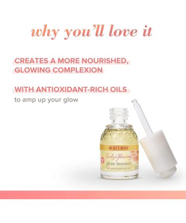 Burt's Bees Truly Glowing Reawakening Glow Booster Face Serum with Antioxidant-Rich Oils 100% Natural Origin Developed with Dermatologists 15mL Glow Booster With Antioxidant-Rich oils - Buy Online on SooperMarket.com