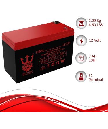 Neptune NT1270 12V 7Ah Replacement SLA Battery - Ideal for Solex BD127 & SB1270 Alarm Backup | International Shipping - Buy Online on SooperMarket.com