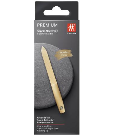 Premium Gold Twin Nail File - Double-Sided Stainless Steel for Fingers & Toenails | 130 mm Nail Care Tool - Buy Online on SooperMarket.com