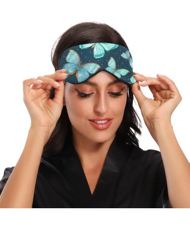 Haskirky Light Blocking Eye Mask for Adults - Adjustable, Breathable, Perfect for Travel, Yoga, and Deep Sleep - Cute Butterfly Design - Buy Online on SooperMarket.com