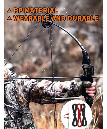 THREE ARCHERS Archery D Loop Rope Set for Compound Bow - Pack of 3 | Black+Red D Loop Buckle Release Material - Buy Online on SooperMarket.com