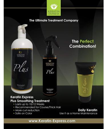 Keratin Express Plus 4 FL oz Smoothing Treatment - Professional Hair Treatment for Smooth Long-Lasting Results (Up to 12 Weeks) - Safe Use Guidelines - Buy Online on SooperMarket.com