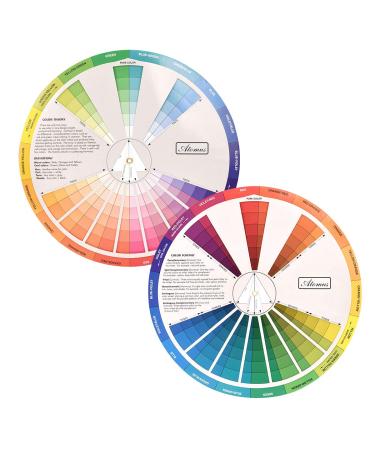 Creative Color Wheel  Paint Mixing Learning Guide Art Class Teaching Tool for Makeup Blending Board Chart Color Mixed Guide Mix Colours (9.25inch)