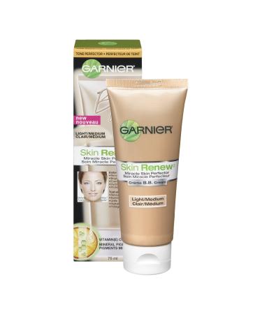 Garnier Skin Renew Miracle Skin Perfector B.B. Cream Light & Medium 2.5 fl oz - Buy Online on SooperMarket.com
