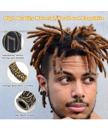 110 PCS Viking Beard Beads AngleKai Gold Hair Accessories | Beard Braiding Kits for Men and Women - Buy Online on SooperMarket.com