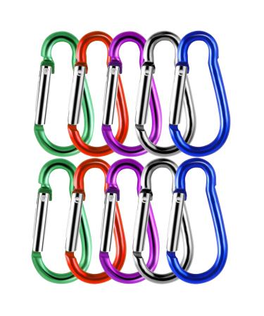 Carabiner hook small carabiner colorful carabiner aluminum snap hook for camping travel hiking backpack belt 10