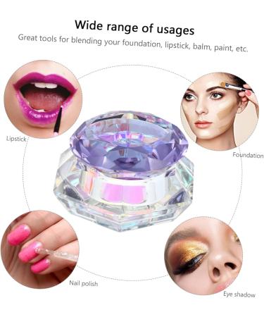 minkissy Nail Art Crystal Cup Cosmetics Glass Purple Cover Diamond 6.5x8cm Purple - Buy Online on SooperMarket.com