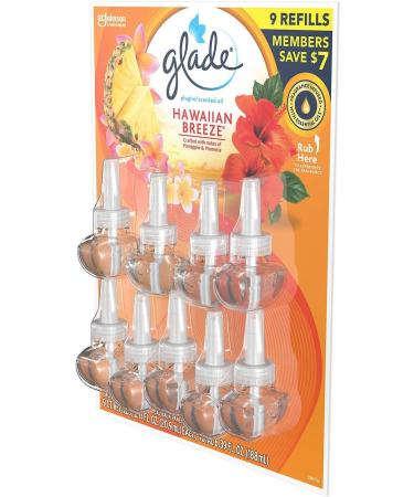 Glade PlugIns Scented Oil Refill - Hawaiian Breeze 9 ct Essential Oil Wall Plug-in 6.39 fl. oz | International Shipping Available - Buy Online on SooperMarket.com