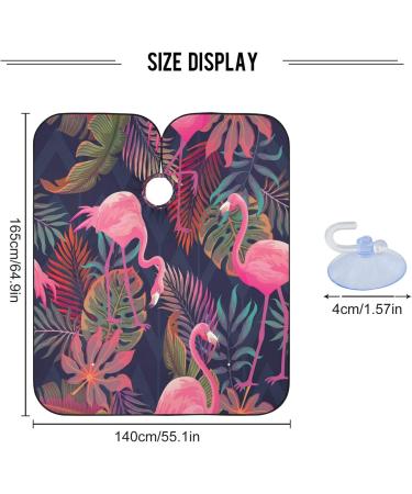 Buy Blueangle Palm Leaf Flamingo Barber Cape | Waterproof Hair Cutting Cape for Home & Salon - 55x65 Inch - Buy Online on SooperMarket.com