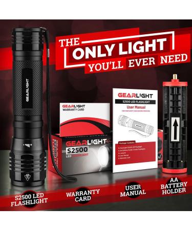 GearLight S2500 LED Flashlight - Powerful Tactical Flashlight for Camping & Emergency Use - Buy Online on SooperMarket.com