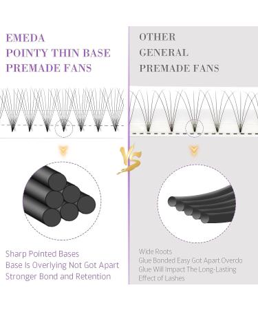 EMEDA 8D 0.07 C Mix 8-14mm Premade Fans Eyelash Extensions - Pointy Base Thin Base - Stable C Curl - Volume Lash Extensions - Buy Online on SooperMarket.com