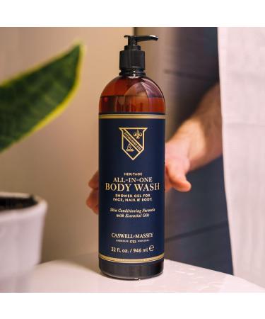 Caswell-Massey Heritage Collection 32oz All-in-One Shower Gel for Face, Hair & Body - Buy Online on SooperMarket.com
