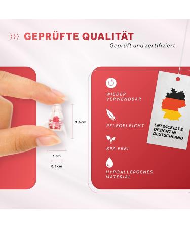 Schallwerk Women+ Earplugs - Noise Damping & Sound Quality - Transparent Ear Protection for Music Festivals Work & Learning - Compact Aluminum Case with Red Filters - Buy Online on SooperMarket.com