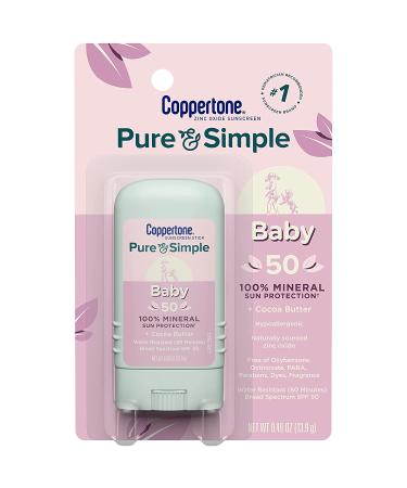 Coppertone WaterBabies SPF 50 Sunscreen Spray & Pure and Simple Stick Bundle (6oz Spray & 0.49oz Stick) - Buy Online on SooperMarket.com