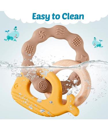 Buy Blue Whale Silicone Bite Ring Toy | BPA-Free Baby Teething Aid | Soft & Safe for Infants | International Shipping Available - Buy Online on SooperMarket.com