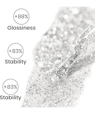 Glitter Silver Nail Polish Quick Dry Long Lasting Shimmer Nail Varnish Natural Peel off Water Based Formula No UV Needed Nail Paint Art Manicure Gifts for Women Girls DIY Home(10ml) - Buy Online on SooperMarket.com