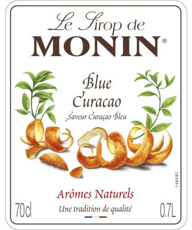 MONIN Premium Blue Curacao Syrup 700ml: Vegan-Friendly, Allergen-Free, 100% Natural Flavours for Cocktails and Mocktails - Buy Online on SooperMarket.com