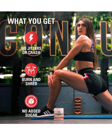EHP Labs OxyShred Non Stimulant Thermogenic Pre Workout Powder - Stim Free Pre Workout Caffeine Free Preworkout for Men & Women - Non Stim Preworkout - Sugar Free Energy Powder - Strawberry Sunrise 60 Servings - Buy Online on SooperMarket.com